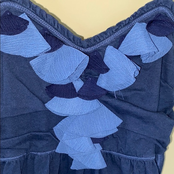 Blue Ruffle Tank Top - Picture 2 of 4